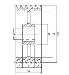 Kileremskive SPB 315-3 For taperboss 3020