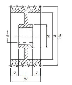 Kileremskive SPB 280-6 For taperboss 3535