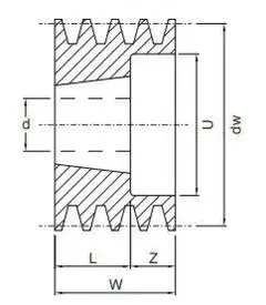 Kileremskive SPA 106-3 For taperboss 1610
