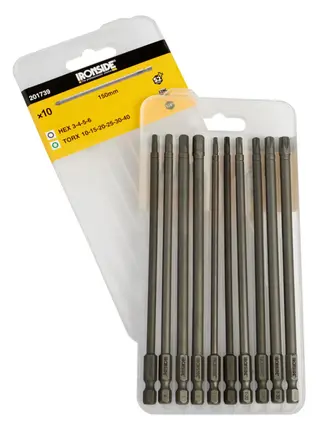 BITSSETT TORX/SEKSKANT IRONSIDE L=150MM