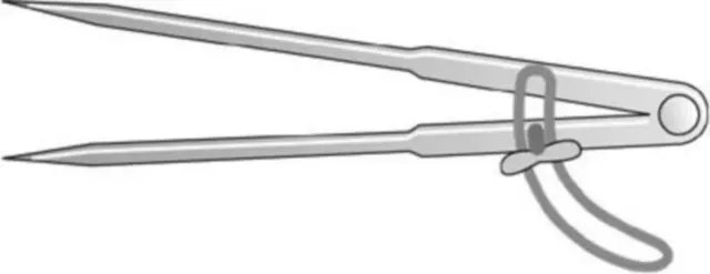 BUESIRKEL 200MM STÅL M HERDET SPISS 