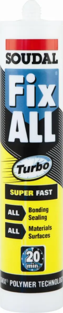 MONTERINGSLIM FIX ALL TURBO SOUDAL 290ML Hvit