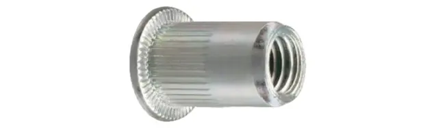 BLINDNAGLEMUTTER STÅL FTT/C M1 PLANT HODE ÅPEN 250/PK 