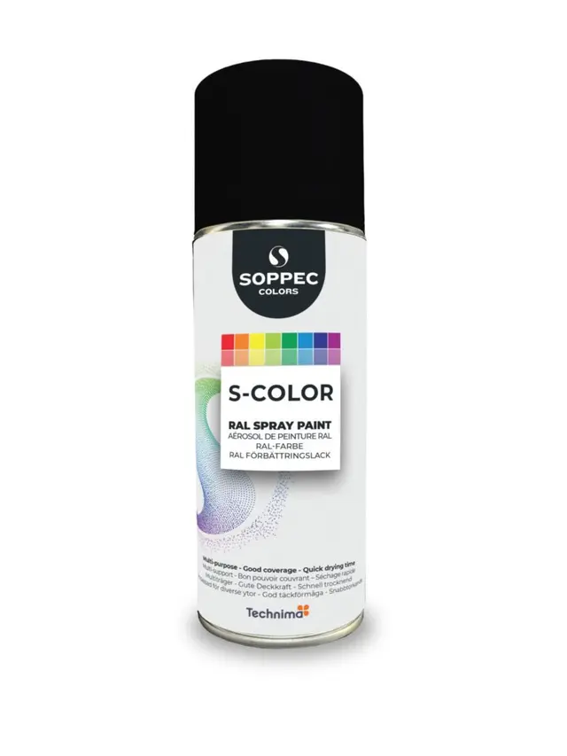 SPRAYLAKK S-COLOR RAL 9005 SOPPEC 400ML 