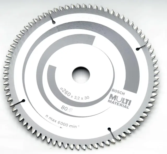 SIRKELSAGBLAD MULTI MATERIAL BOSCH Ø260X30X3.2MM. 80T 