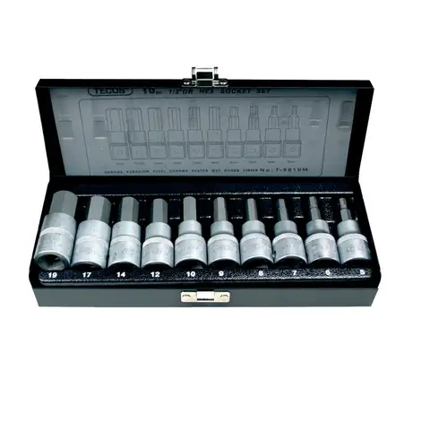 PIPESETT T-5610M HEX T-5610M Hex pipesett, 1/2", 10 deler