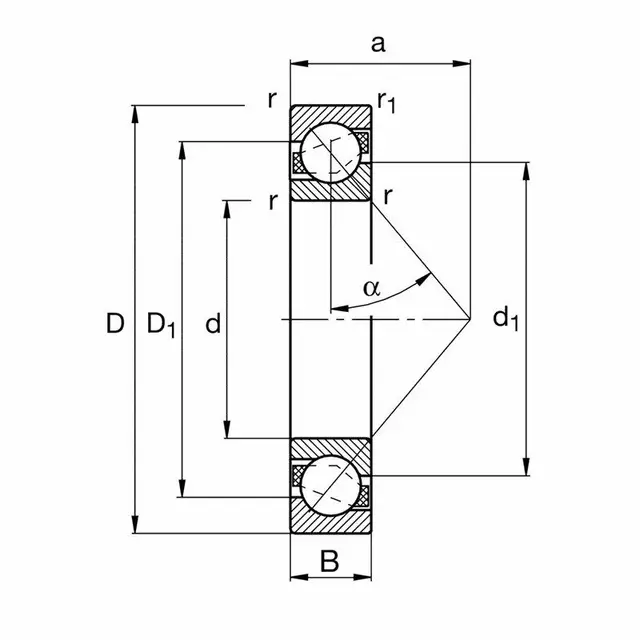 7209-B-XL-TVP FAG Vinkelkontaktkulelager 