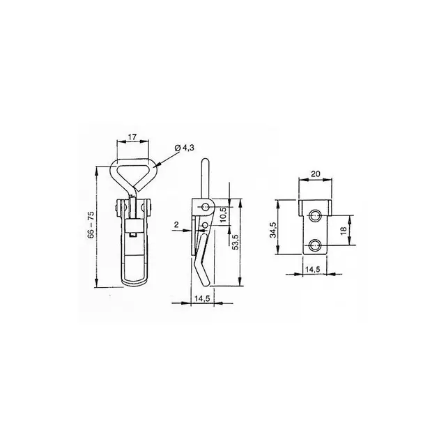Eksenterlås 127 Elforz 66-75mm Bruk Moth 10700022 