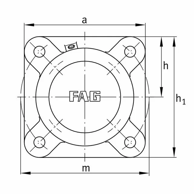 F518-B-L FAG Flenslagerhus 
