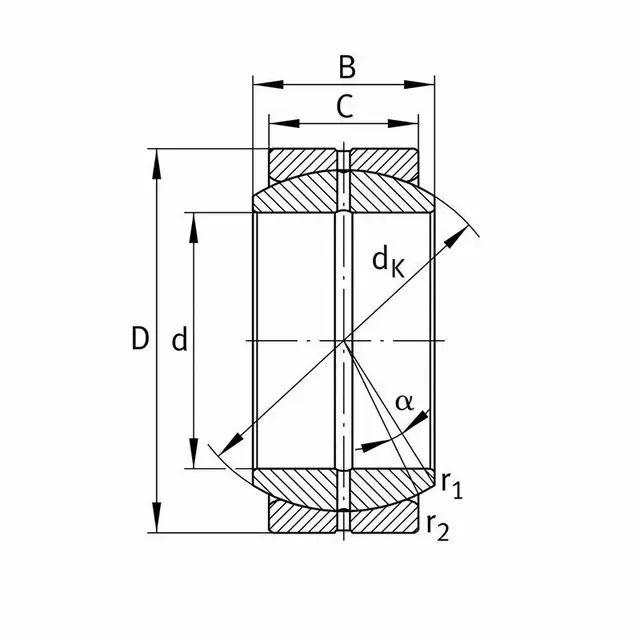 GE20-DO INA Sfærisk glidelager 