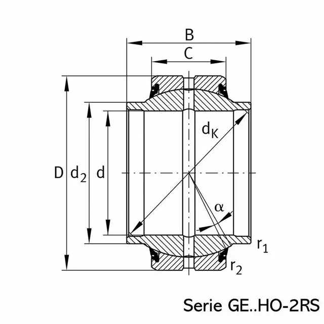 GE40-HO-2RS INA Sfærisk glidelager 