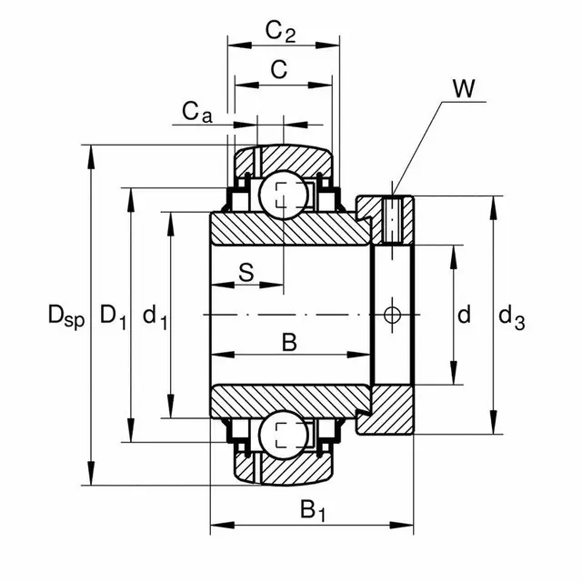 GE40-XL-KRR-B INA Innsatslager 
