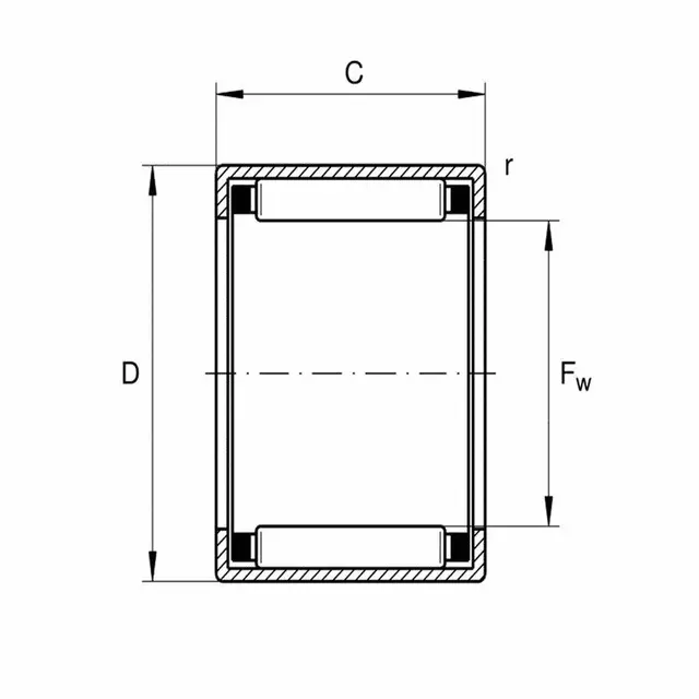 HK2010-B INA Nålebøssing 