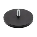 Gummibelagt neodymium magnet Ø43x6 mm med M6x15 gevindhals og 8,5 kg holdekraf