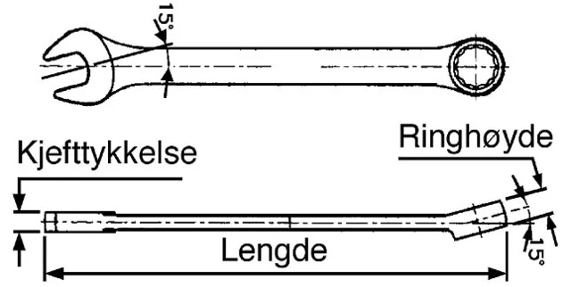 KOMBINASJONSNØKKEL 600524-24MM 