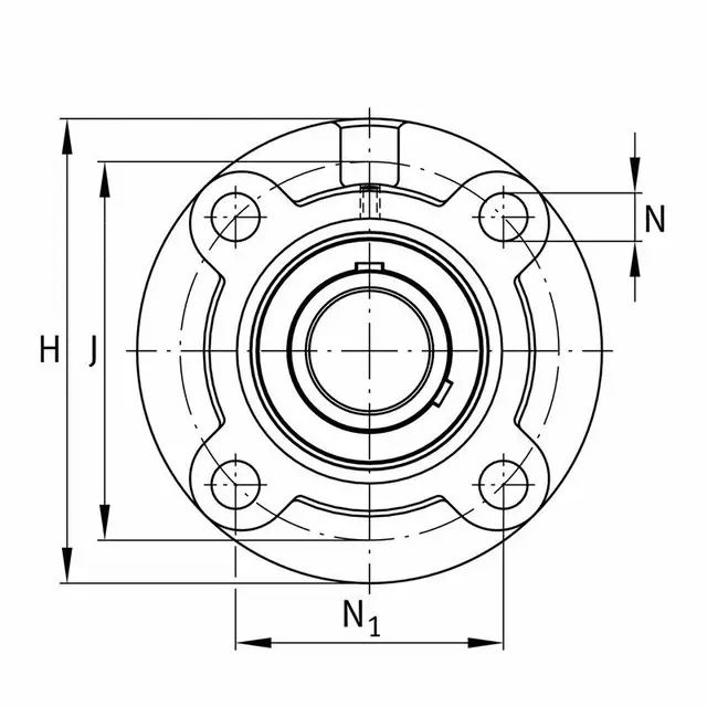 UCFC208-J7 FAG Flenslagerenhet 