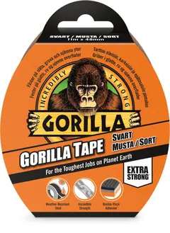 GORILLA TAPE SORT Lerretstape 48mmx11m Svart