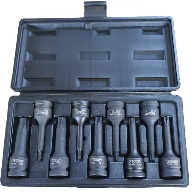 Kraftpipesett Torx x1/2" 9 deler 