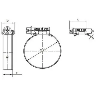 Slangeklemme 08- 12 mm - 07mm 