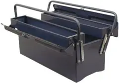 VERKTØYKASSE 7-SKUFFER 530X200X260MM STÅLPLATE BLÅ