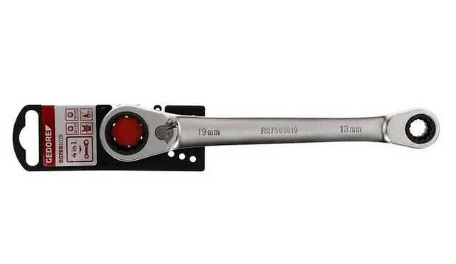 RINGSKRALLE NØKKEL GEDORE RØD DOBBEL 10 13 17 19MM 