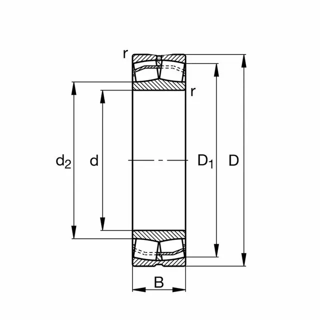 22205-E1-XL FAG Sfærisk rullelager 