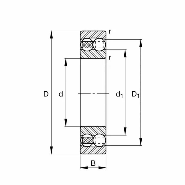2308-TVH FAG Sfærisk kulelager 