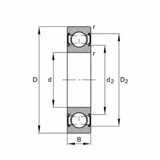 6311-C-2HRS-C3 FAG Sporkulelager 