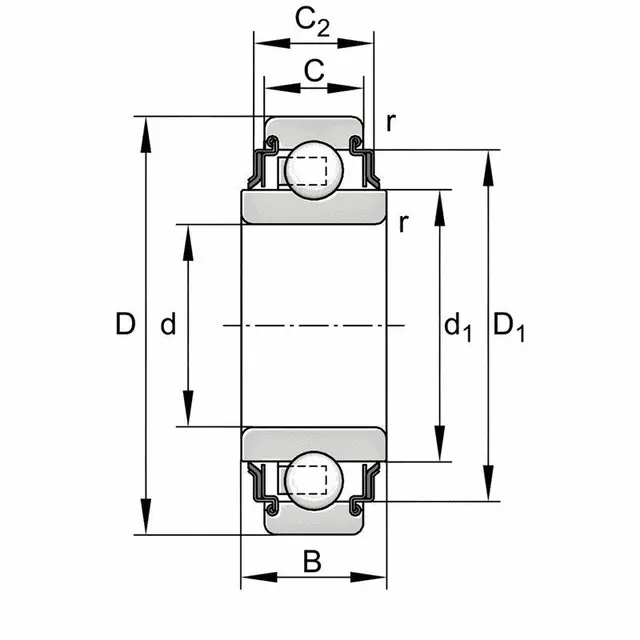 204-XL-KRR INA Sporkulelager 