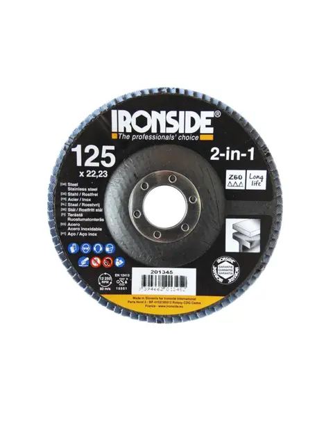 LAMELLRONDELL CONVEX 2IN1 IRONSIDE Ø125X22MM K60 201345
