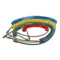 PU SPIRAL 8/5,5MM BLUE 5,0MTR G1/4" 6 mtr, Male BSPT Fitting