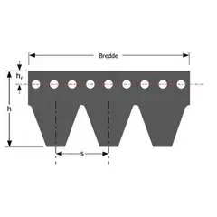 Poly-V rem 610 PJ - 8 ribber