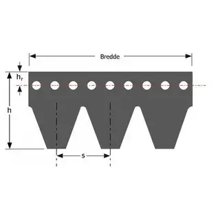 Poly-V rem 610 PJ - 8 ribber 