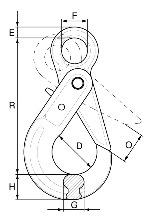 sperrekrok m/øye  SIKKH KROK 7/8" 