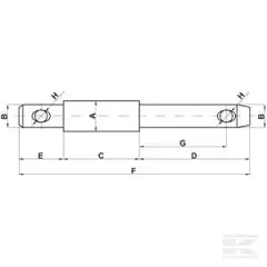 Trekkstangbolt 22x28x22 mm Kat.1/2 