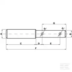 Trekkarmbolt 22mm/28mm Kat.1/2 