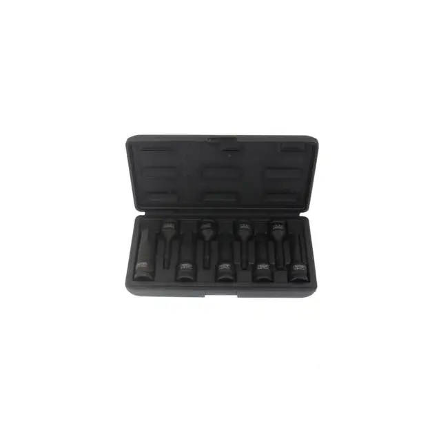 Krafttoppsett Hex 1/2", 9 deler 