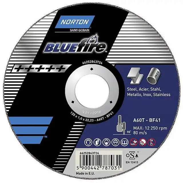 KAPPESKIVE 100X1X10 Kappeskive Norton Blue Fire 