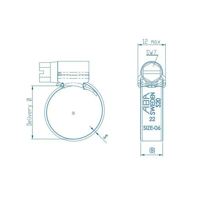 Slangeklemme 8- 14 mm - 09mm ABA Nova S20 