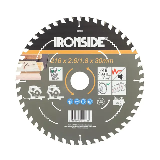 Sirkelsagblad Ironside Tre m/spiker 