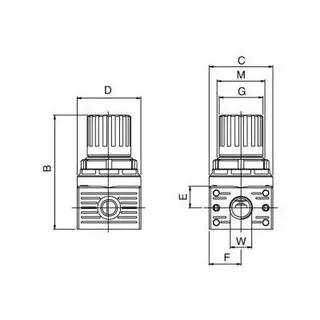 Regulator Vann 1/4" 0-8 bar 
