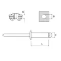 popnagel 4.8x25 Dome Hd Peel Rivet AL/St