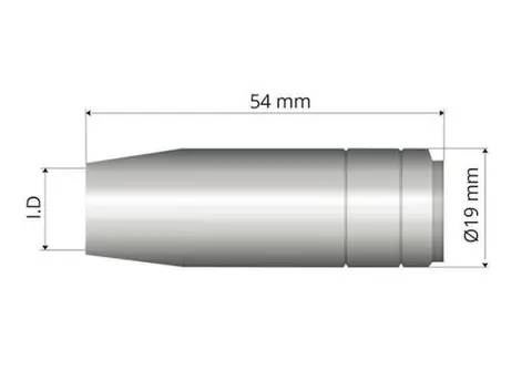 Mig gassmunnstykke Ø12mm LC140/150 