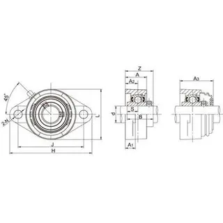 UCFL205  LDK Flenslagerenhet 