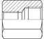 Muffe BSP 1/2" x 1" 