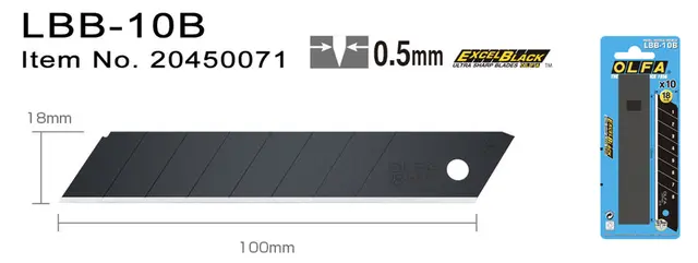 LBB-10B Avbrytningsknivblader 18 mm 