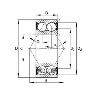 Vinkelkontaktkulelager3207-BD-XL-2HRS-T 
