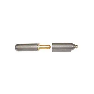 Sveisehengsel stål/messing stift ø13x150mm,messingskive,m/nipp 