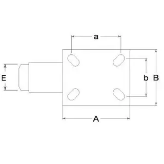 Nylpol 150mm+M22 Svingbar med brems 