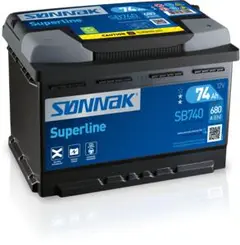 SB740 BATTERY SONNAK 74AH 680A(EN) ETN